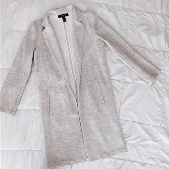 F21 light gray coat - Picture 5 of 6